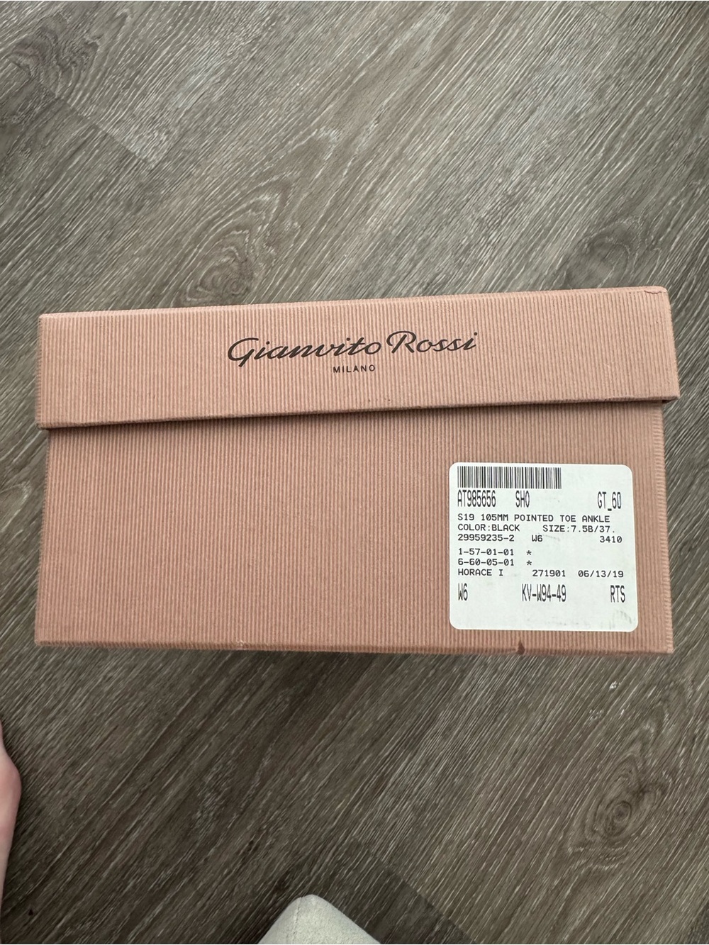 Gianvito Rossi Black Patent Pointed-Toe Ankle-Strap Heels - Picture 12 of 12